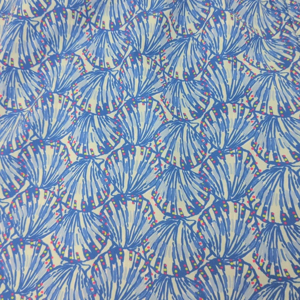 Vineyard Vines Mens Chappy Swim Trunks Blue Seashells Size Large 4.5